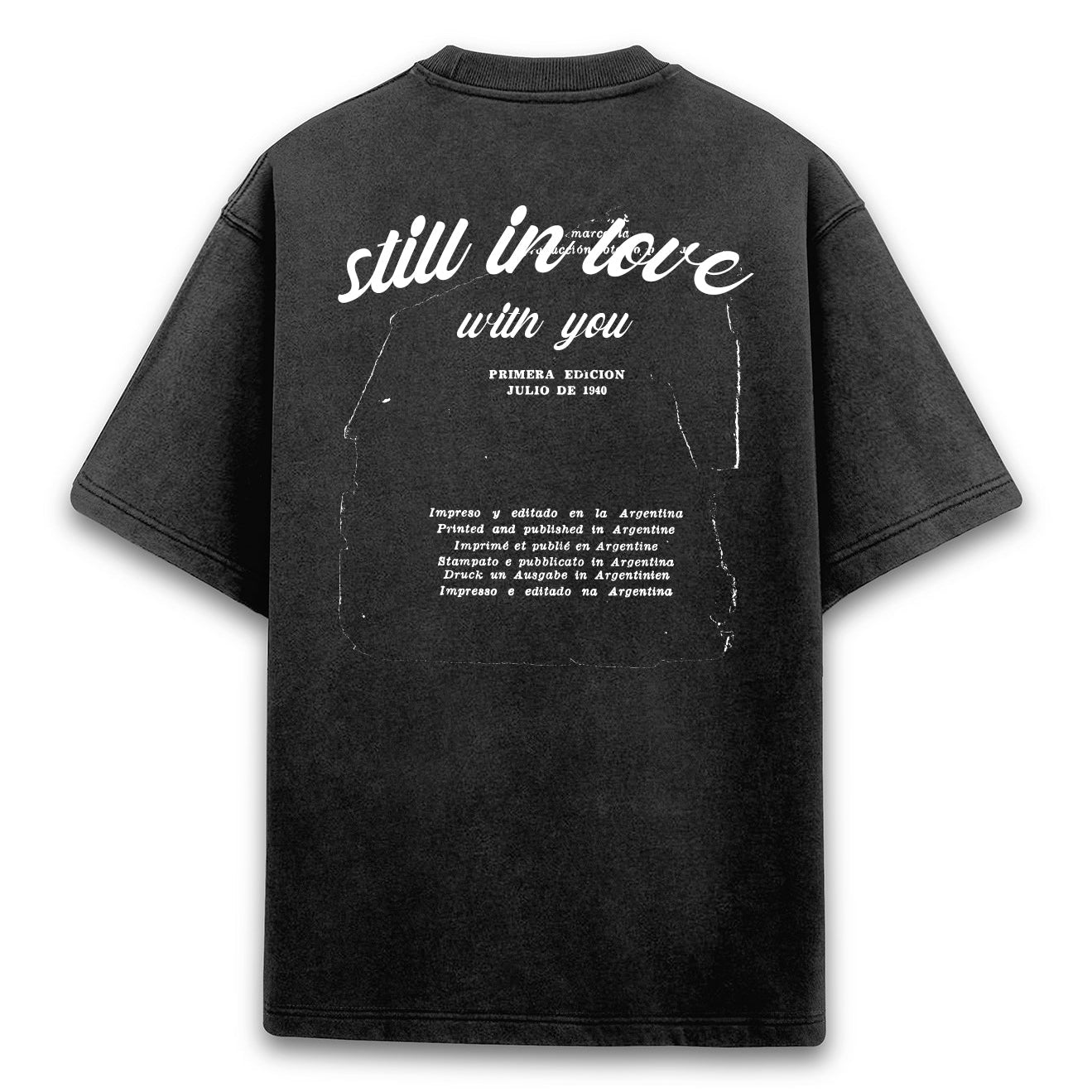 MM love Oversized Unisex Acid Wash T-shirt - MantraModa