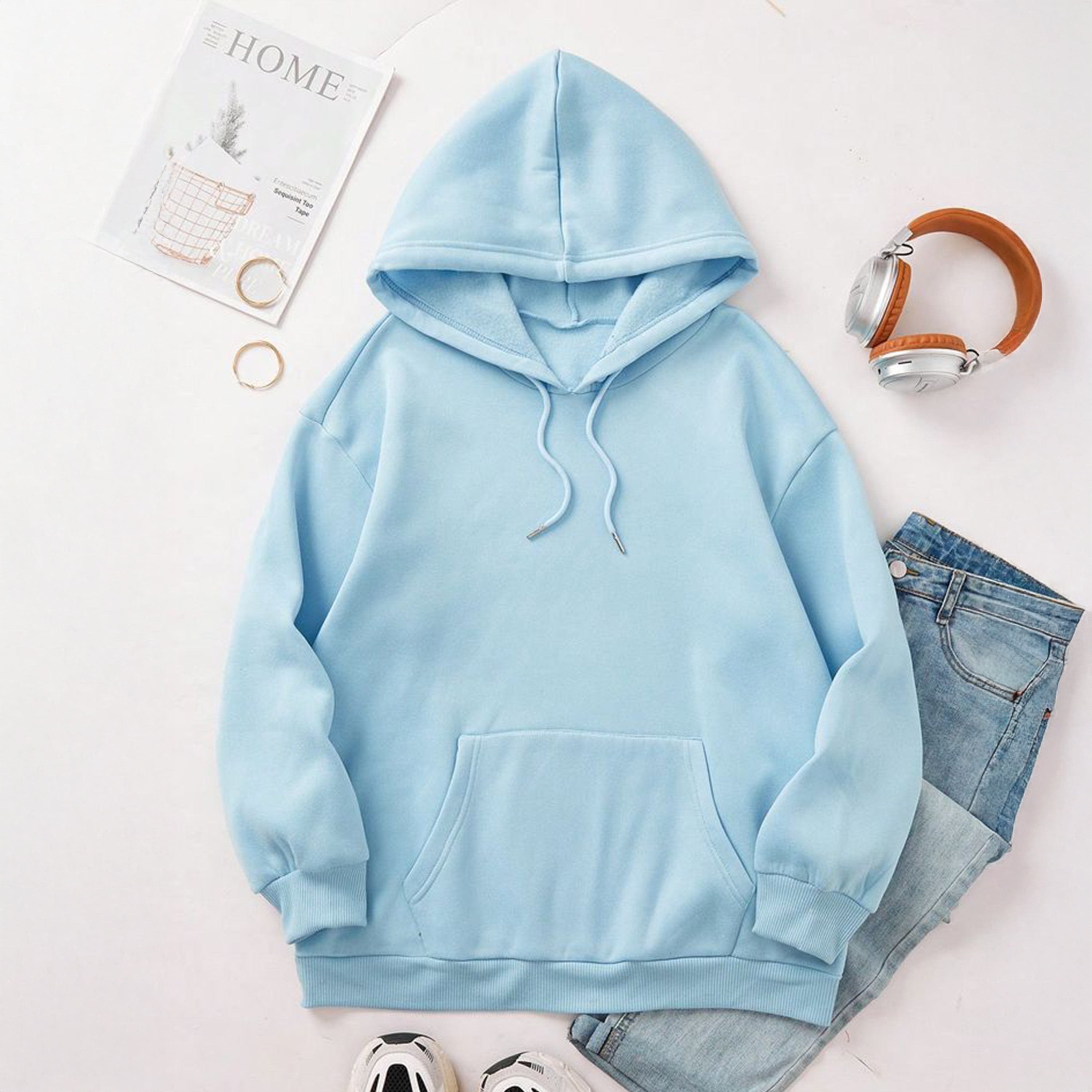 Core Hoodie Baby Blue - MantraModa
