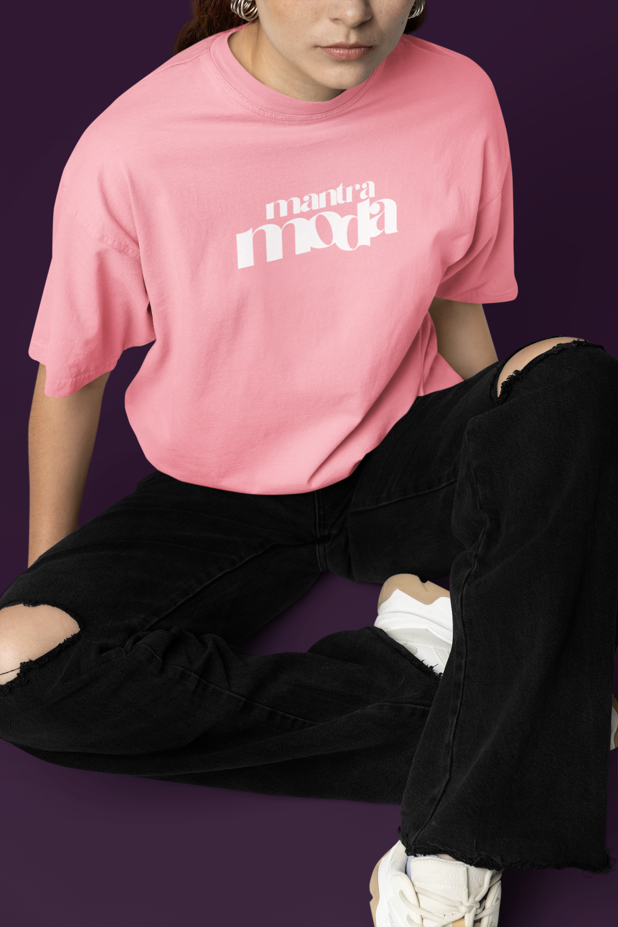 MODA OVERSIZED PINK T-SHIRT